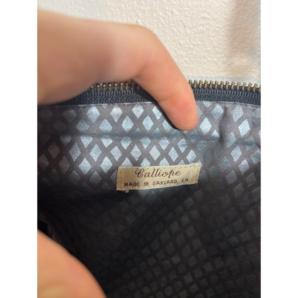 Calliope Black Gray Tribal Pattern Crossbody Purse‎ Bag With Tassel - Picture 4 of 4